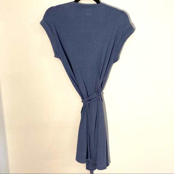 aerie Knit Wrap Dress Marbled Blue Medium FINAL SALE - Picture 6 of 8
